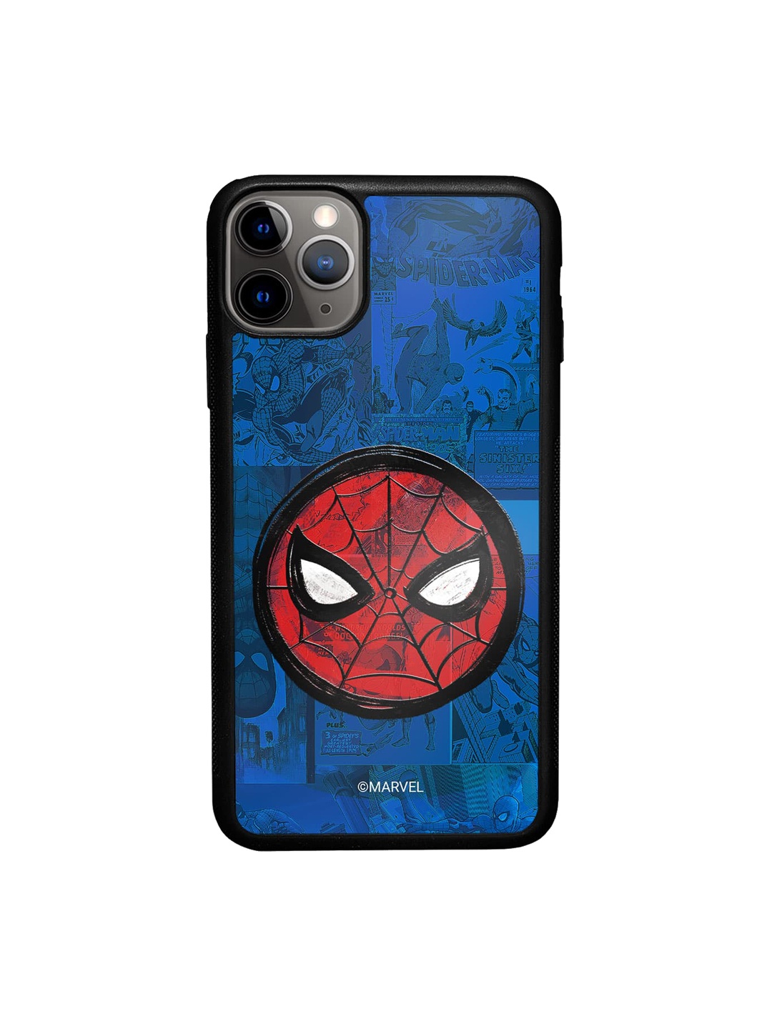 

macmerise Spider-Man Printed iPhone 11 Pro Max Phone Bumper Case Cover, Blue