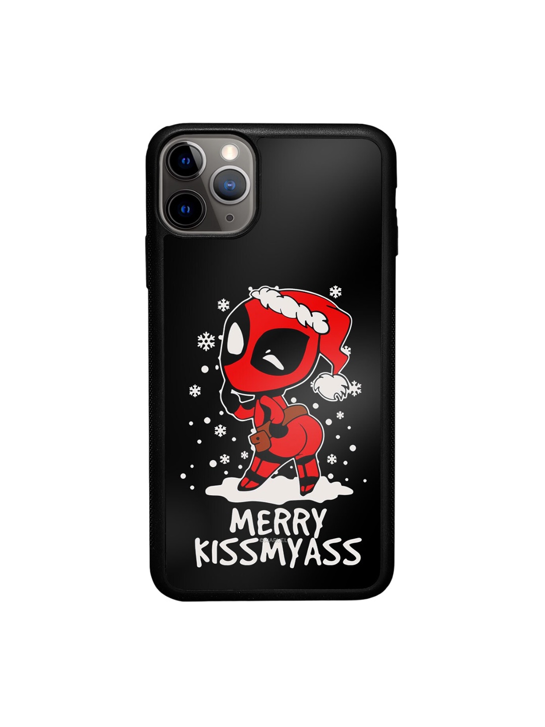 

macmerise Printed iPhone 11 Pro Max Bumper Case Cover, Black