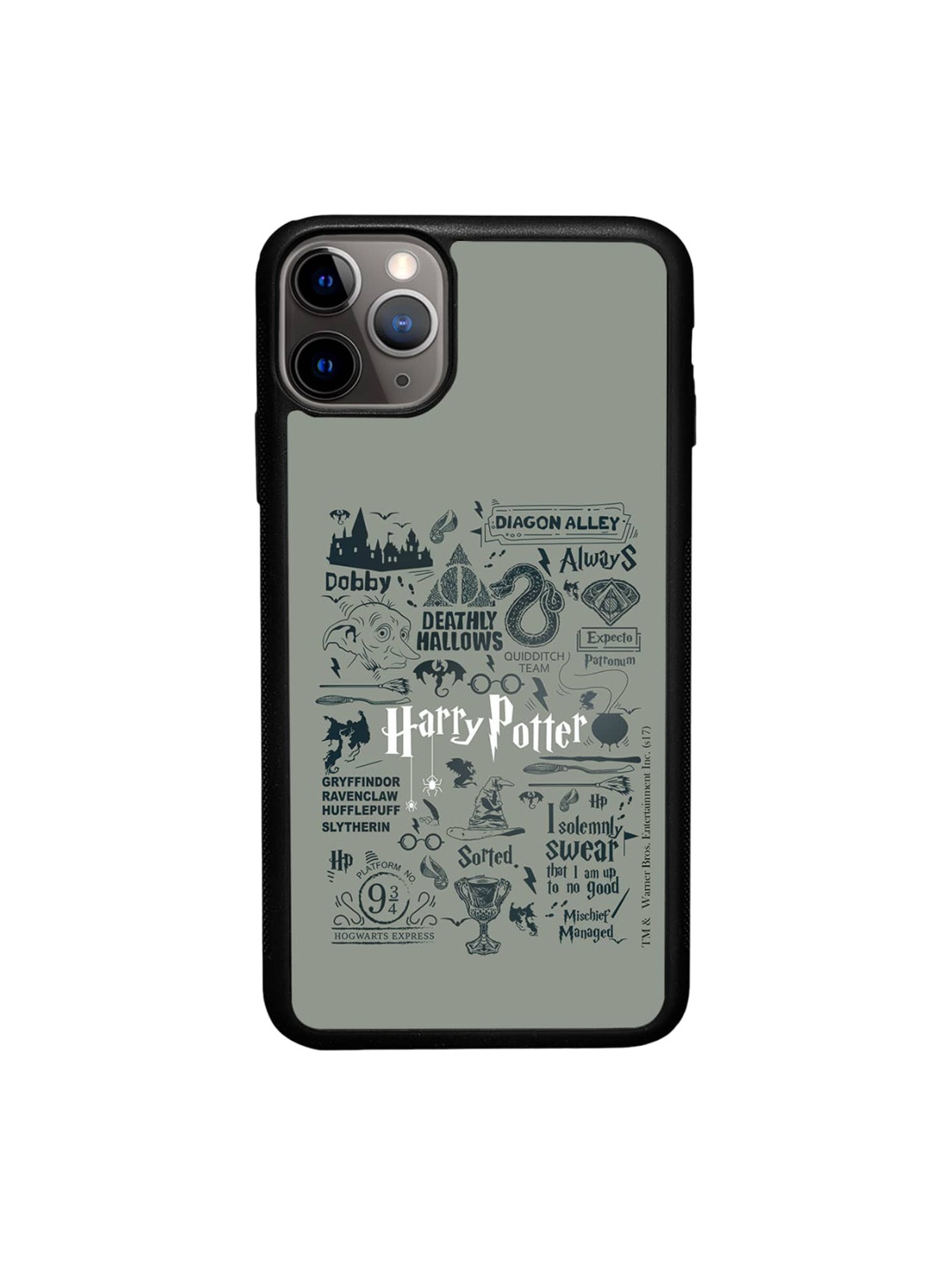 

macmerise Harry Potter Infographic Printed iPhone 11 Pro Max Bumper Case Cover, Grey