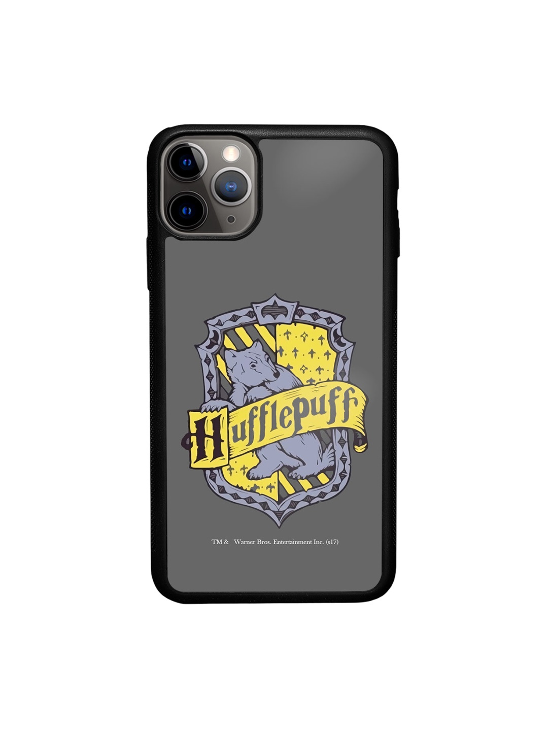 

macmerise Crest Hufflepuff Printed iPhone 11 Pro Max Phone Bumper Case Cover, Grey