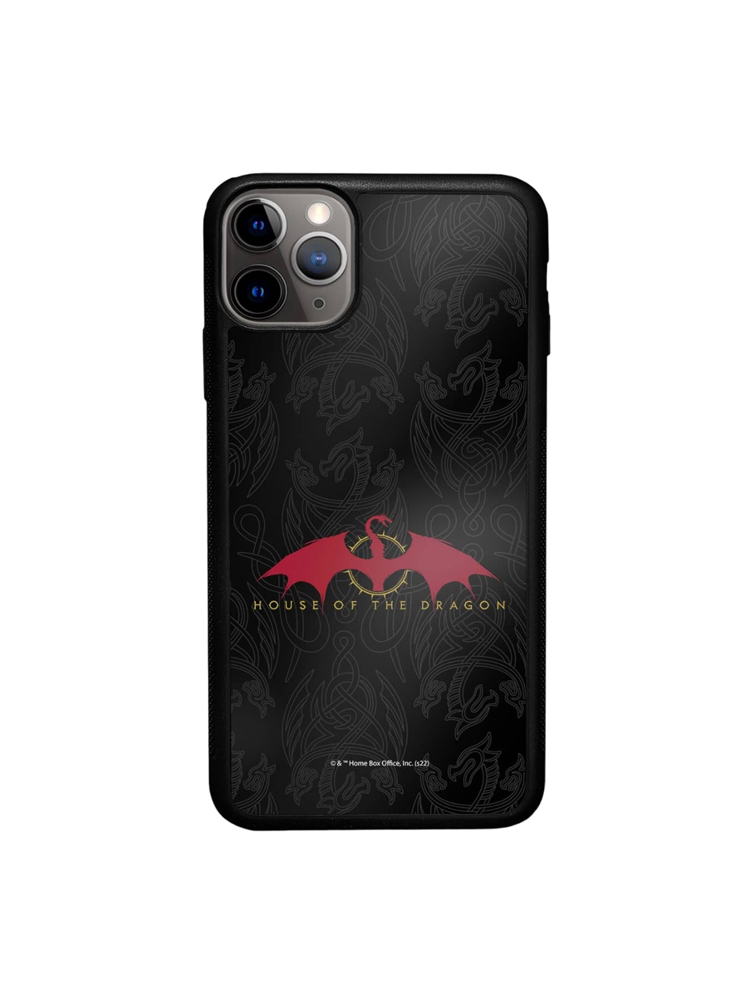 

macmerise House Of Dragon Printed iPhone 11 Pro Max Phone Bumper Case Cover, Black