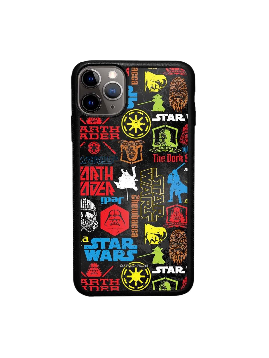 

macmerise Star wars Mashup Printed iPhone 11 Pro Max Phone Bumper Case Cover, Black
