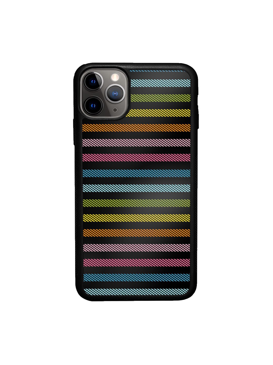 

macmerise Striped All The Way iPhone 11 Pro Max Bumper Case, Green