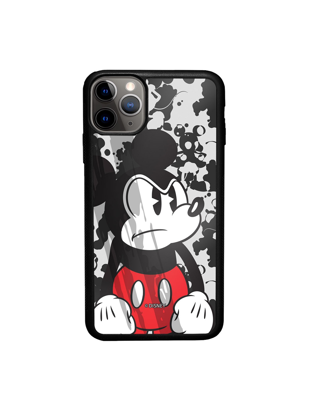 

macmerise Grumpy Mickey Printed iPhone 11 Pro Max Phone Bumper Case Cover, Black