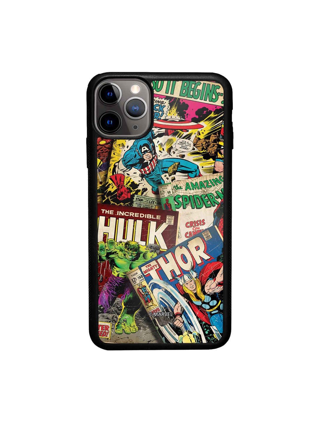 

macmerise Marvel Comics Printed iPhone 11 Pro Max Bumper Case Cover, Beige