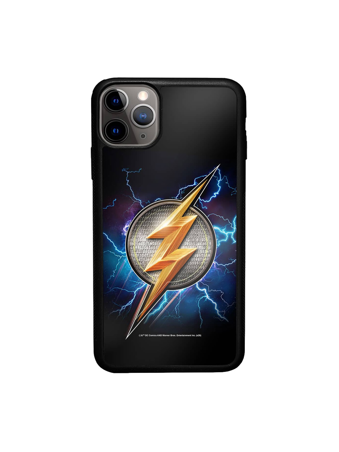 

macmerise Unisex Flash Storm Printed iPhone 11 Pro Max Bumper Case Cover, Black