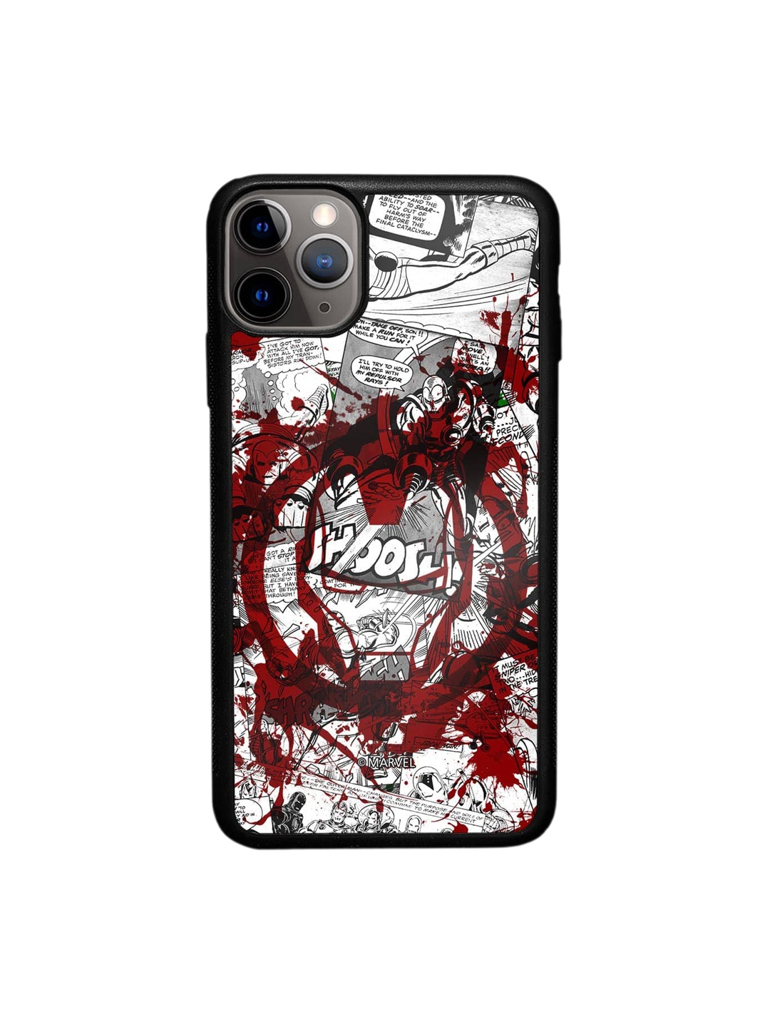 

macmerise Splash Out Iron Man Printed iPhone 11 Pro Max Bumper Case, White