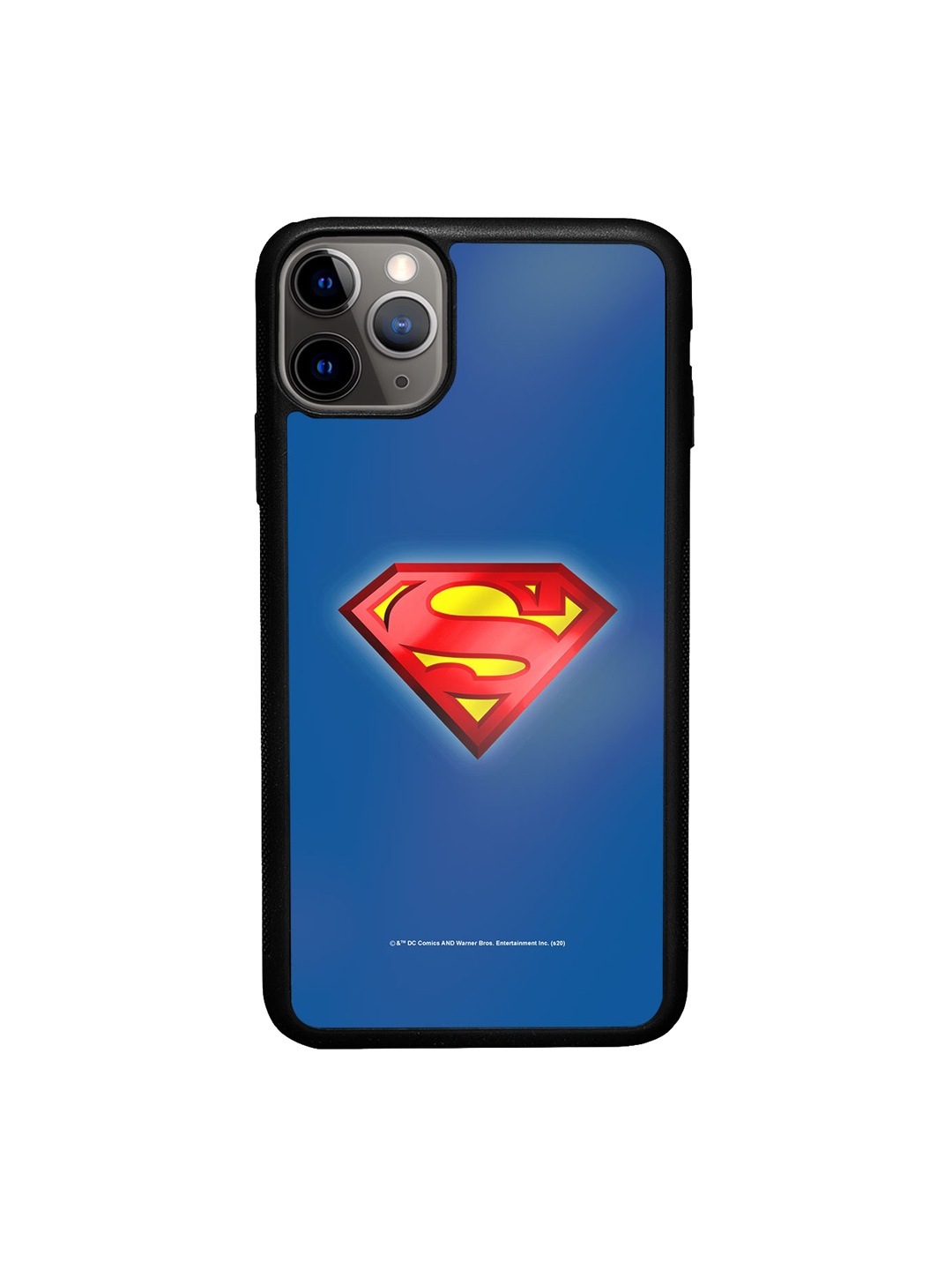 

macmerise Superman Logo Printed iPhone 11 Pro Max Phone Bumper Case Cover, Blue