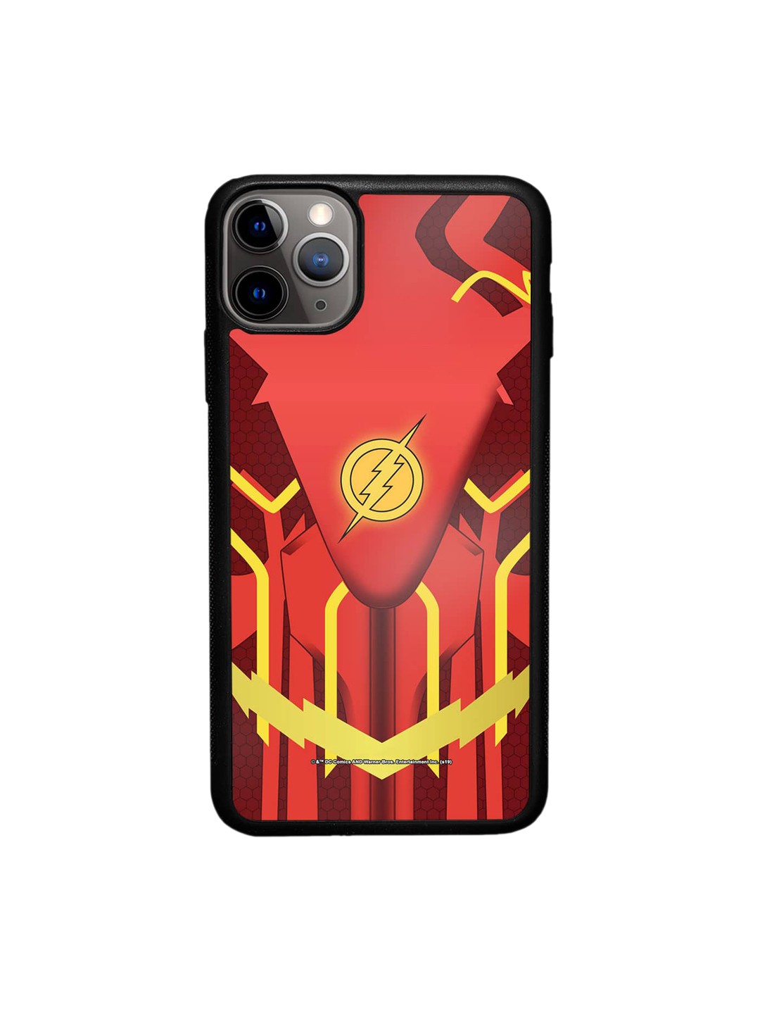 

macmerise Suit Up Flash Printed iPhone 11 Pro Max Bumper Case Cover, Red