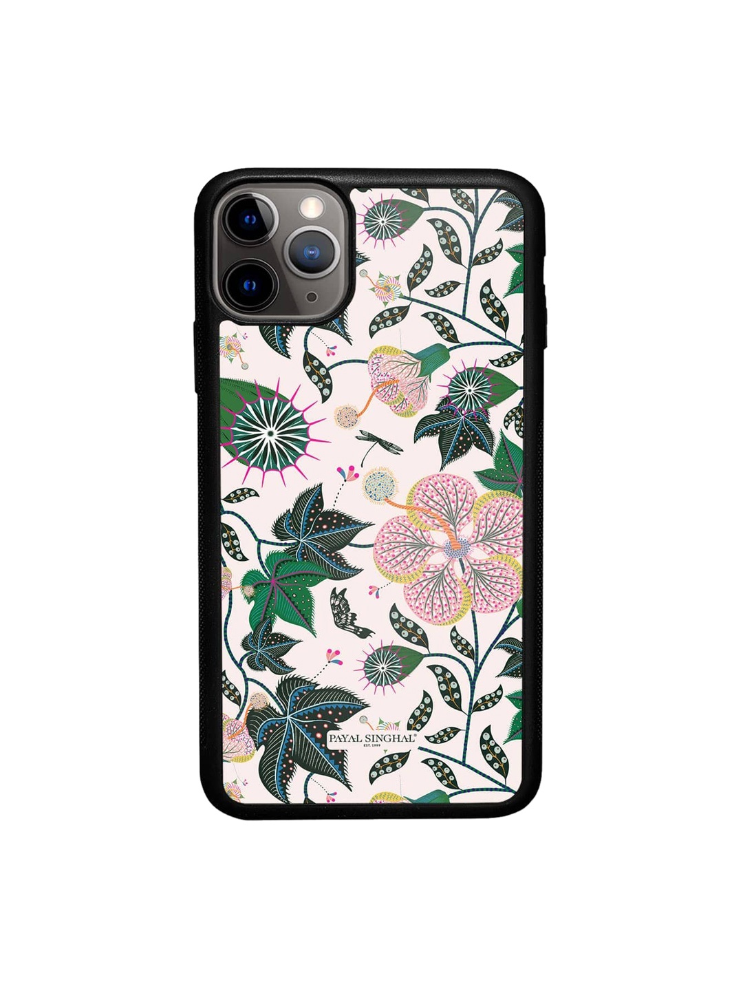 

macmerise Floral Printed iPhone 11 Pro Max Bumper Case Cover, White
