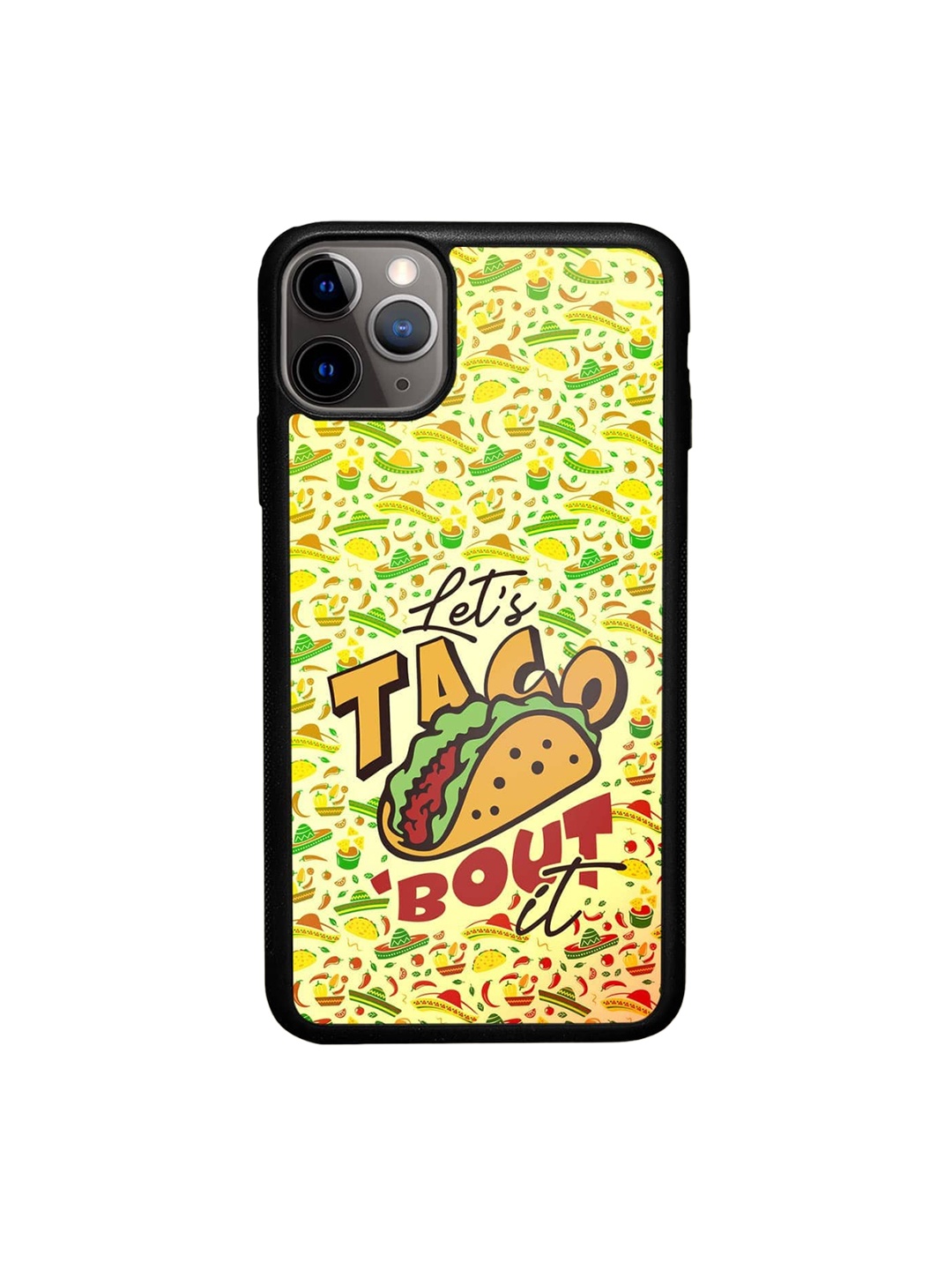 

macmerise Lets Taco Bout It Printed iPhone 11 Pro Max Bumper Case Cover, Yellow