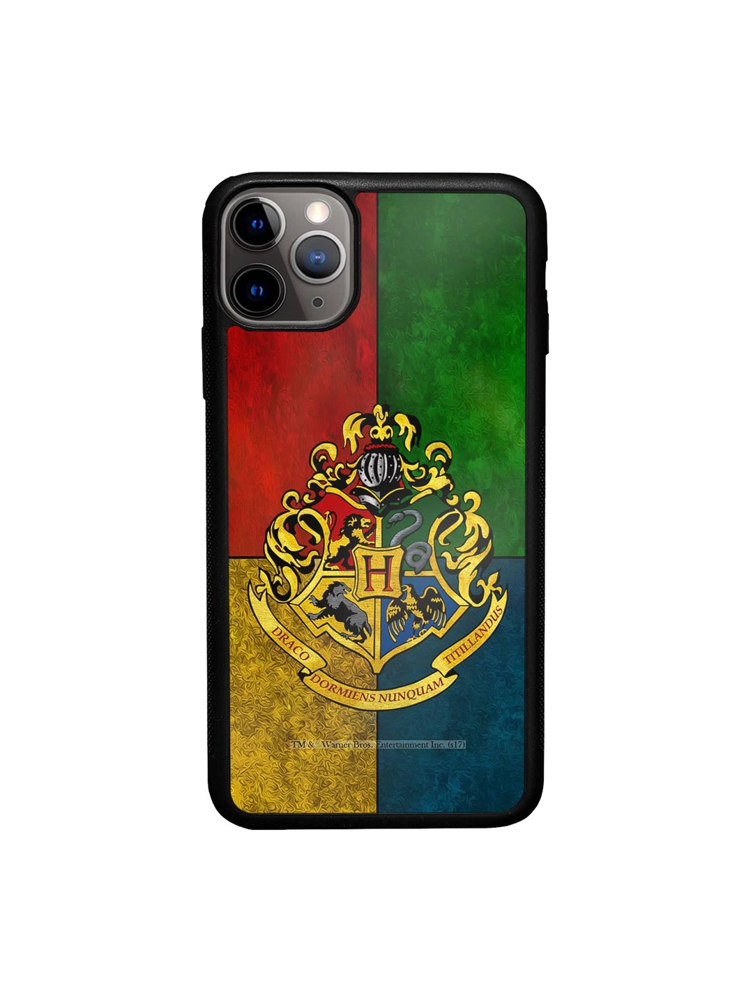 

macmerise Hogwarts Sigil United Printed iPhone 11 Pro Max Phone Bumper Case Cover, Black