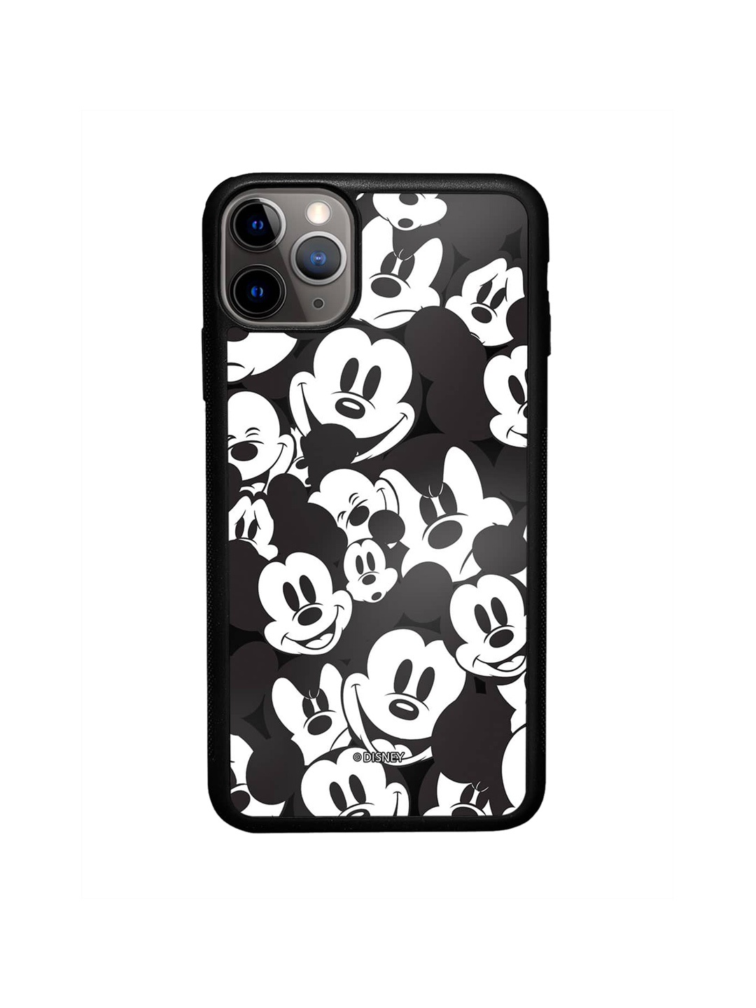 

macmerise Mickey Smileys Printed iPhone 11 Pro Max Bumper Case Cover, Black