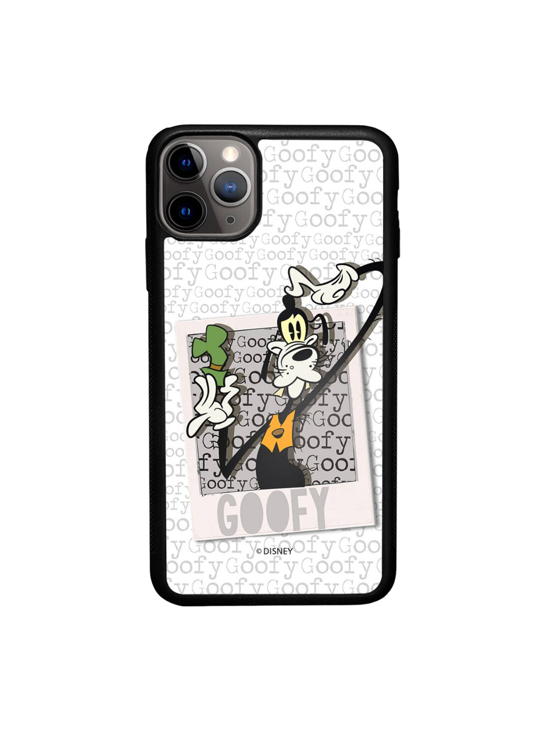 

macmerise Hello Mr Goofy Printed iPhone 11 Pro Max Bumper Phone Back Cover, Black