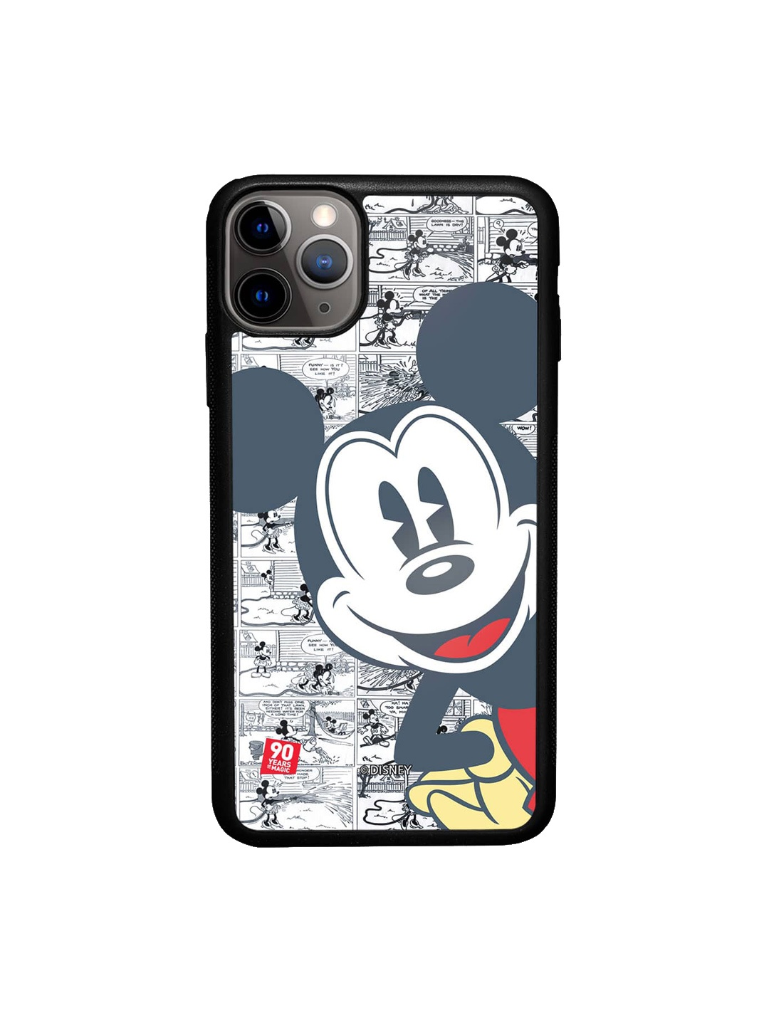 

macmerise Cartoon Printed iPhone 11 Pro Max Bumper Case Cover, Grey