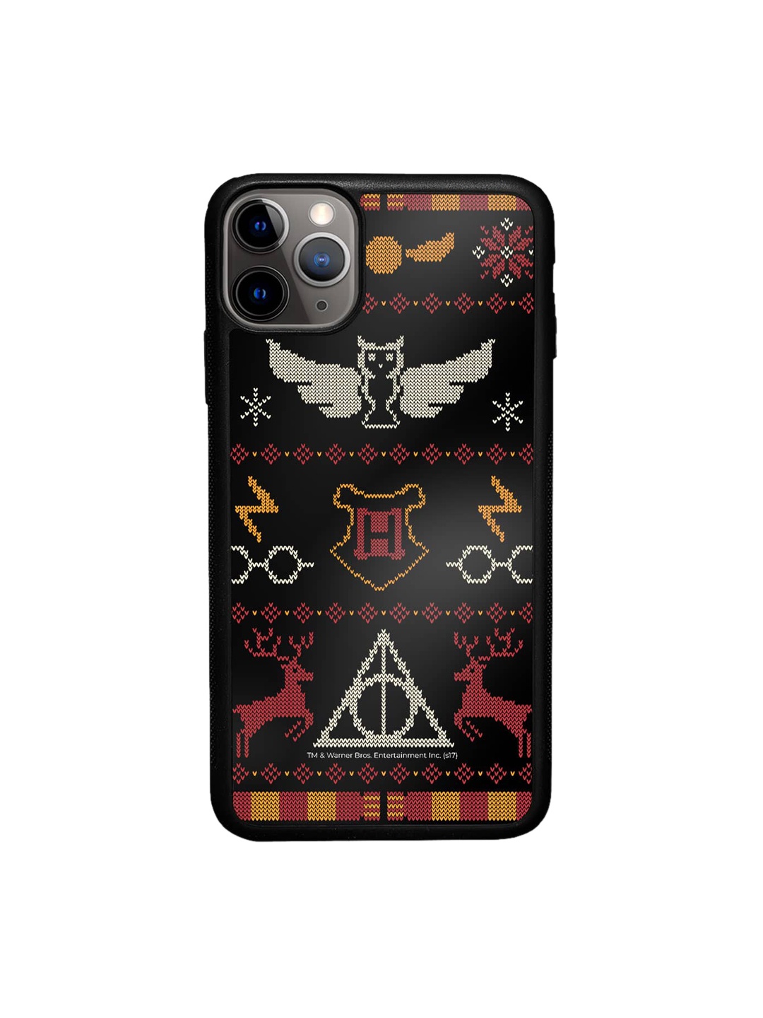 

macmerise Harry Potter Christmas Printed iPhone 11 Pro Max Bumper Phone Back Cover, Black