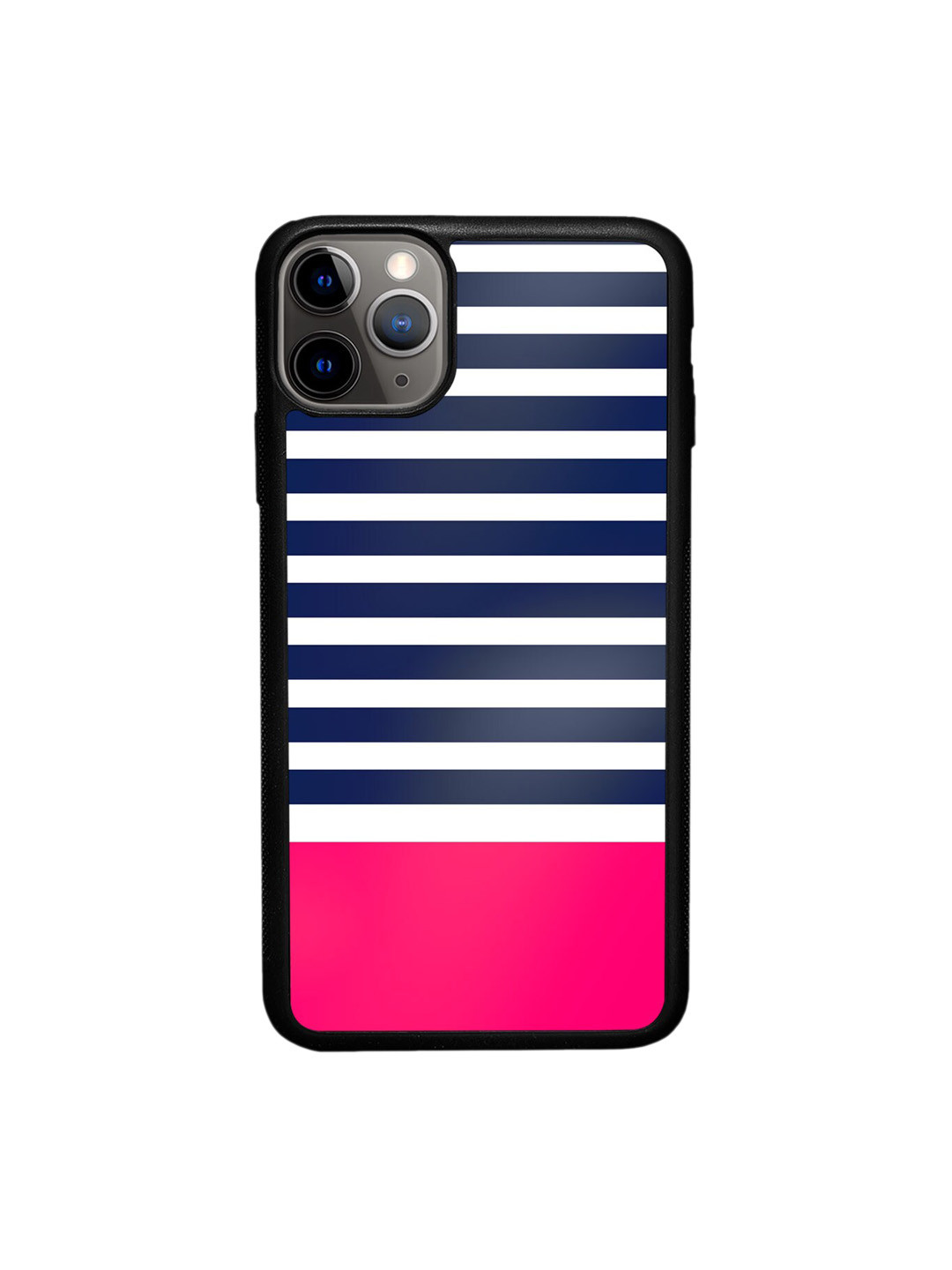 

macmerise Striped iPhone 11 Pro Max Bumper Case Cover, White