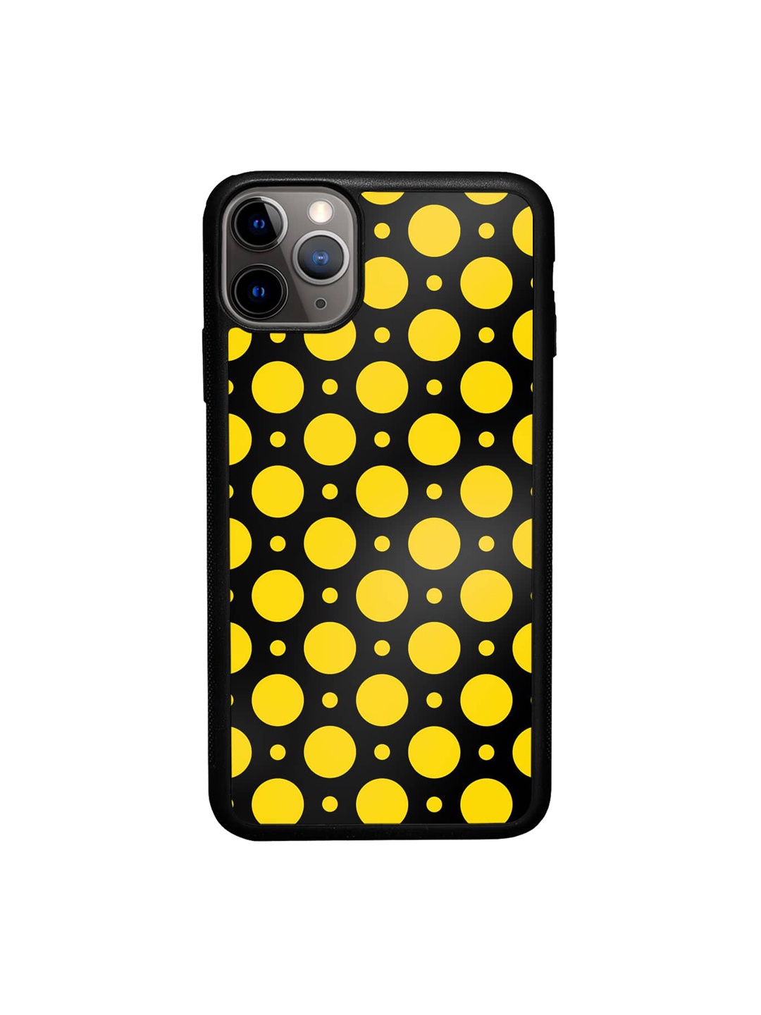 

macmerise Polka Dot Printed iPhone 11 Pro Max Phone Bumper Case Cover, Black