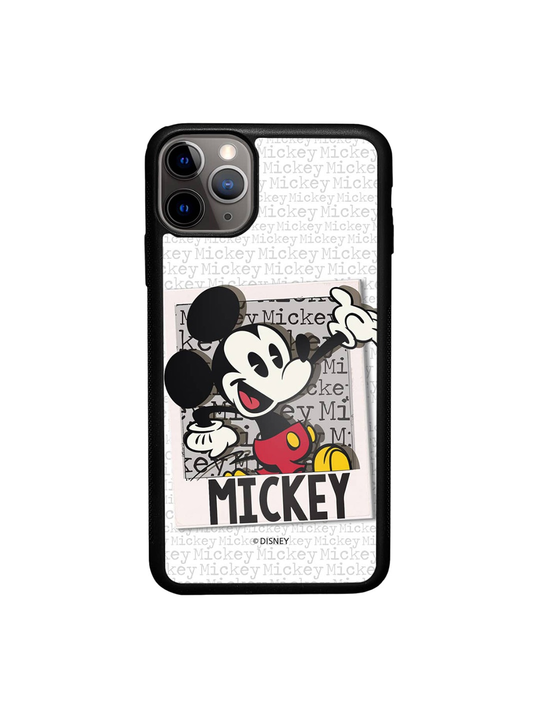 

macmerise Mickey Mouse Printed iPhone 11 Pro Max Bumper Case Cover, White