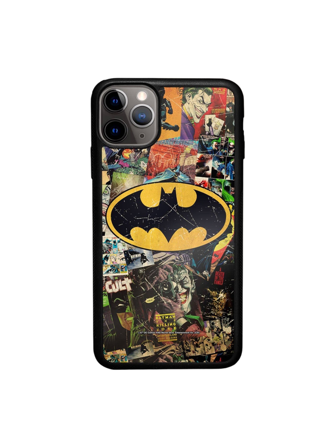 

macmerise Comic Bat iPhone 11 Pro Max Bumper Case Cover, Black