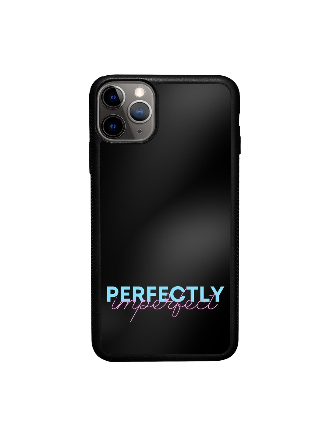 

macmerise Perfectly Imperfect Printed iPhone 11 Pro Max Phone Bumper Case Cover, Black