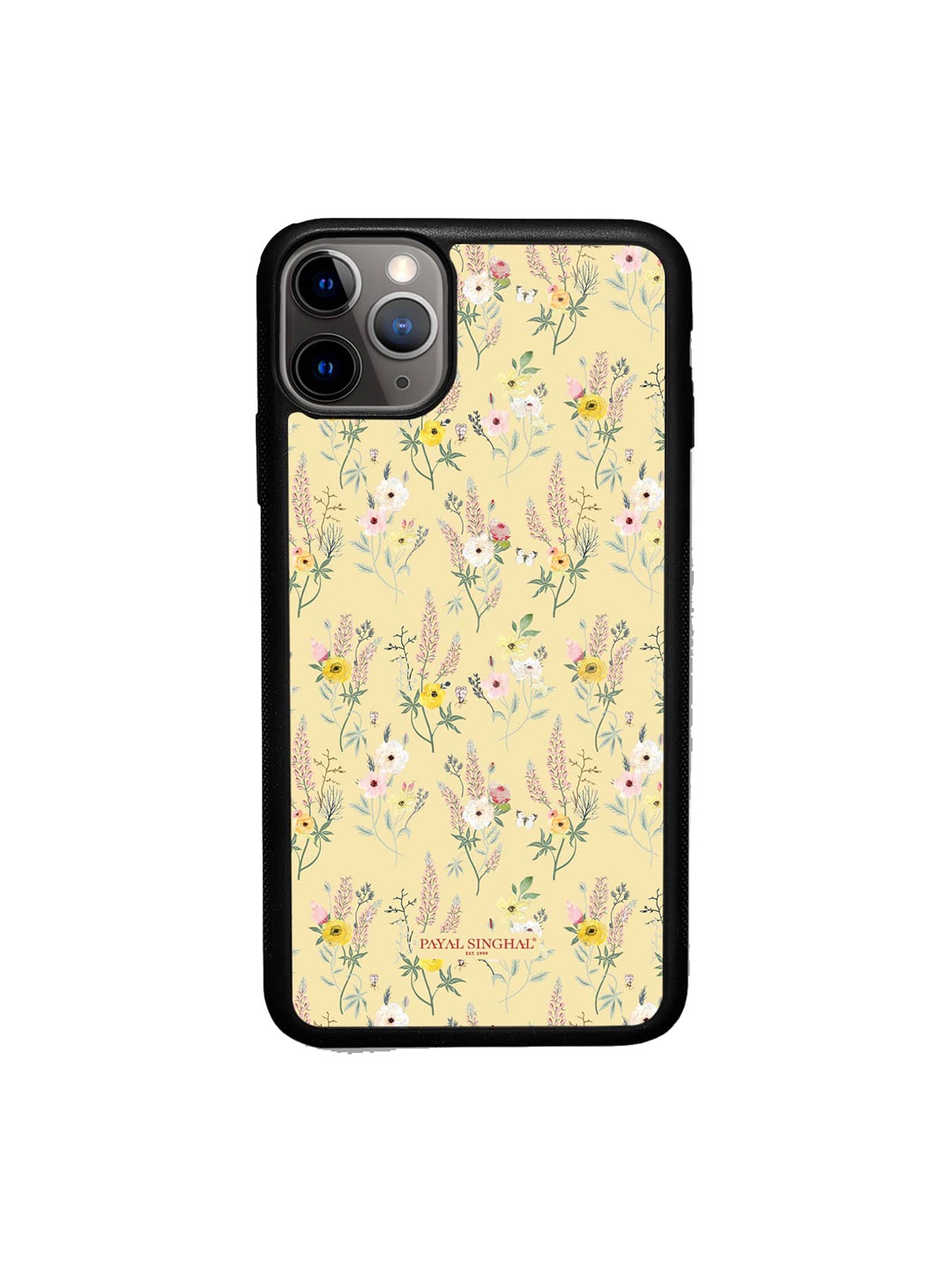 

macmerise Floral Printed iPhone 11 Pro Max Bumper Case Cover, Peach