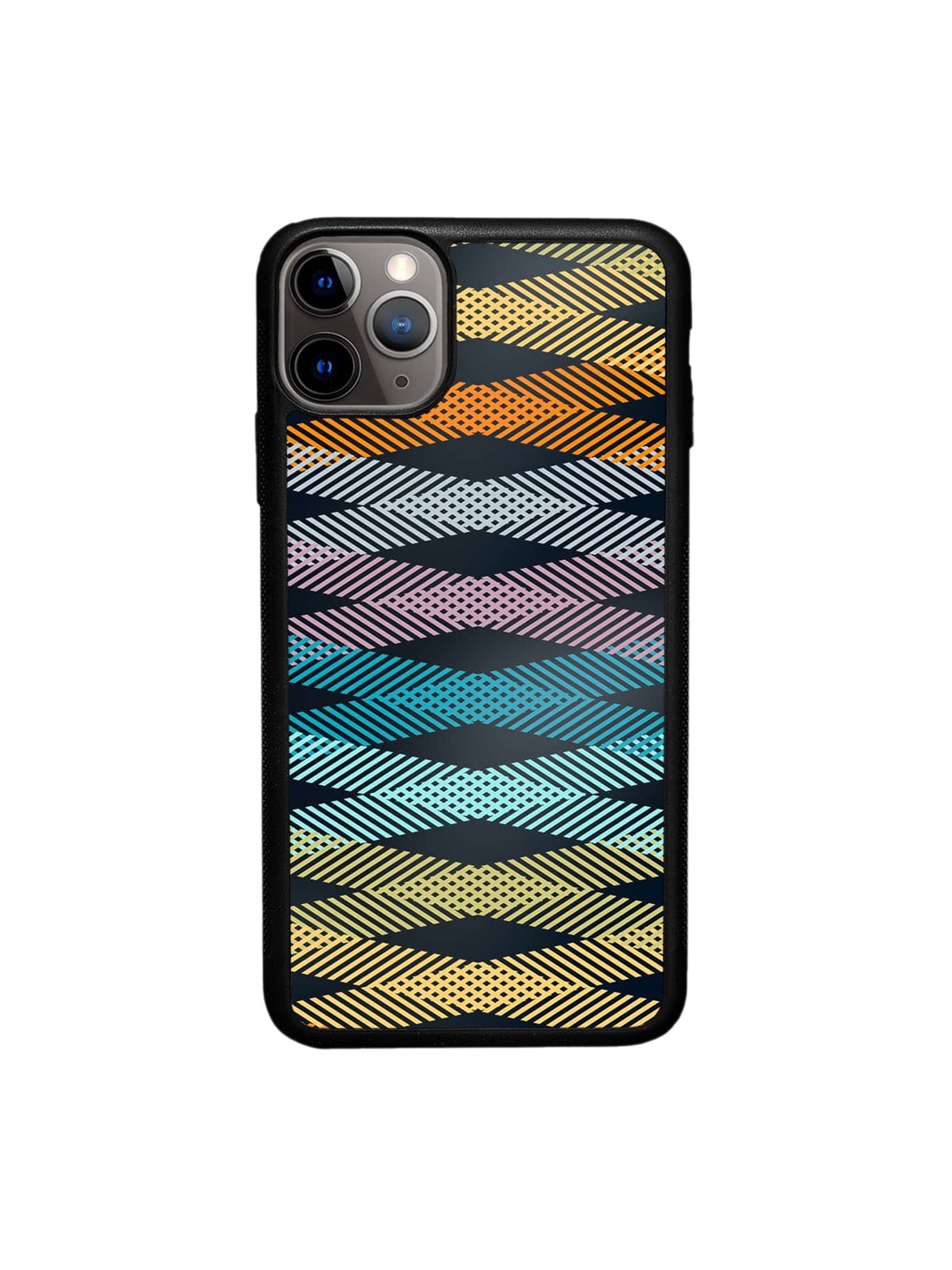 

macmerise Intertwined Printed iPhone 11 Pro Max Bumper Phone Back Cover, Blue