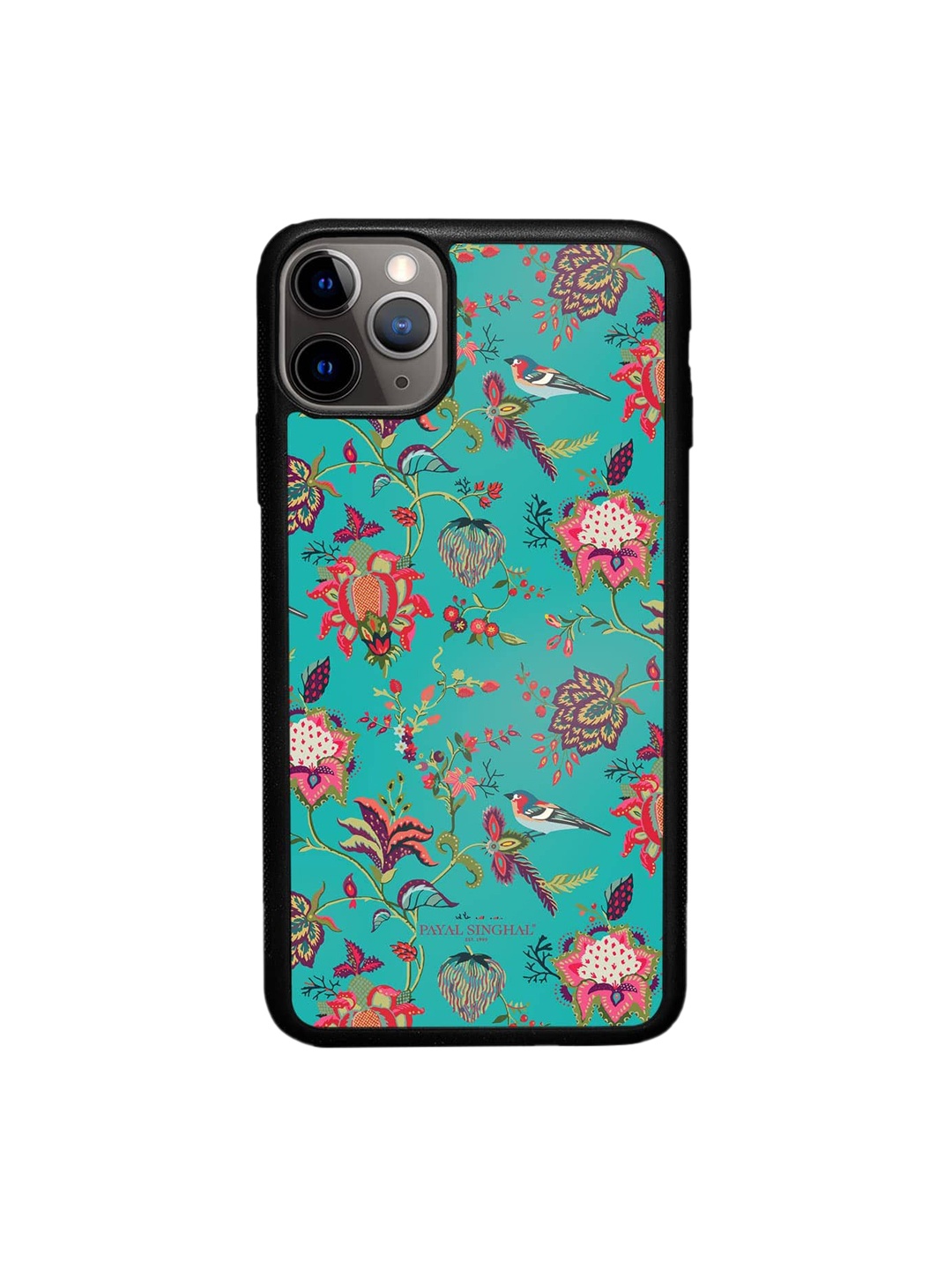 

macmerise Chidiya Floral Printed iPhone 11 pro Max Bumper Case, Green