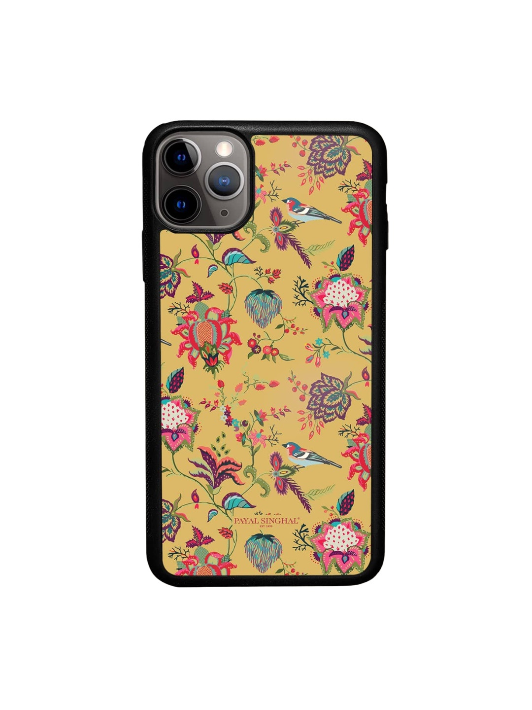 

macmerise Floral printed iPhone 11 Pro Max Bumper Case Cover, Brown