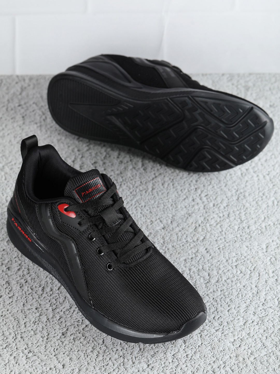 

ABROS Men NILE Lace-Up Running Shoes, Black