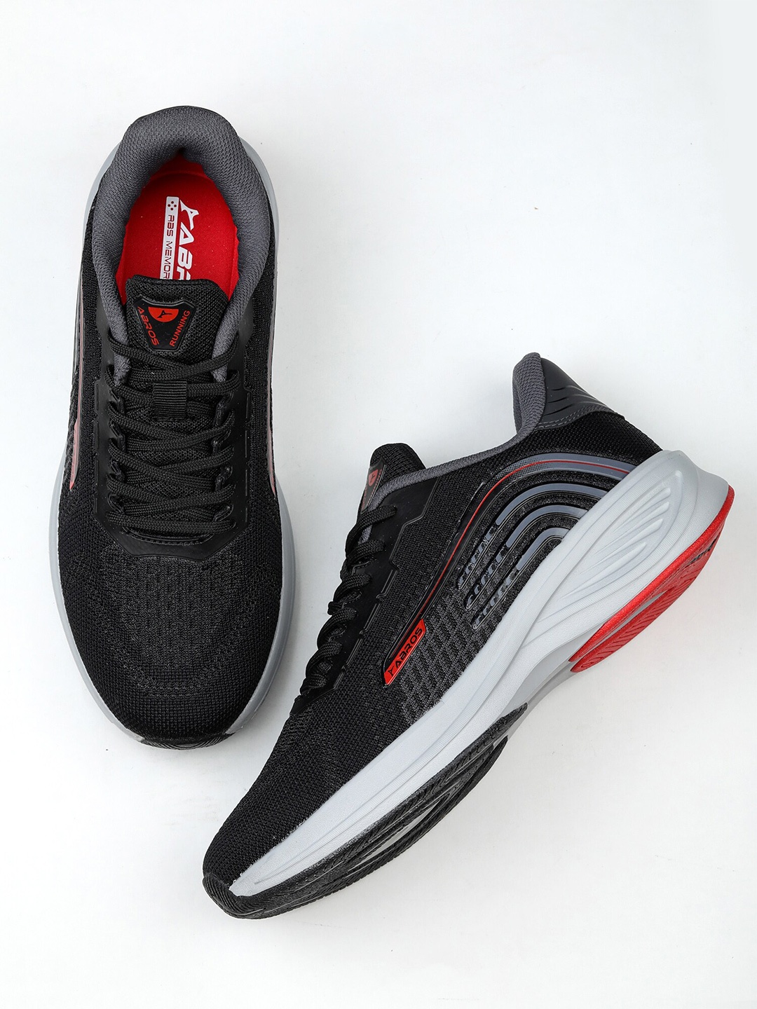 

ABROS Men FAZER Mesh Running Shoes, Black