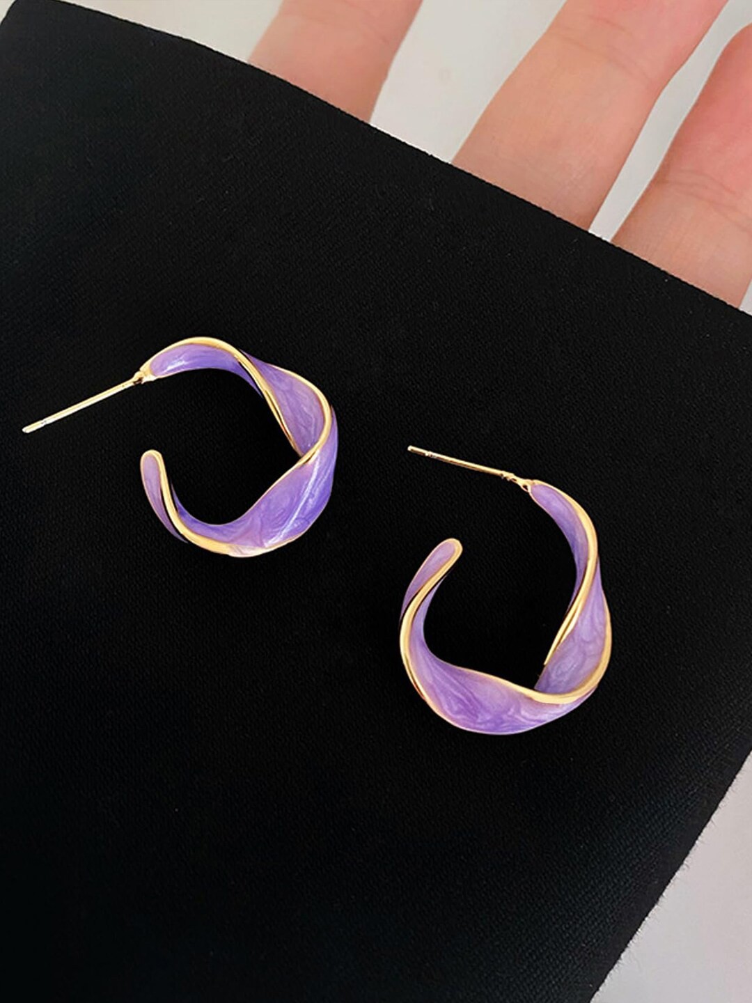 

Krelin Gold-Plated Circular Design Stud Earrings