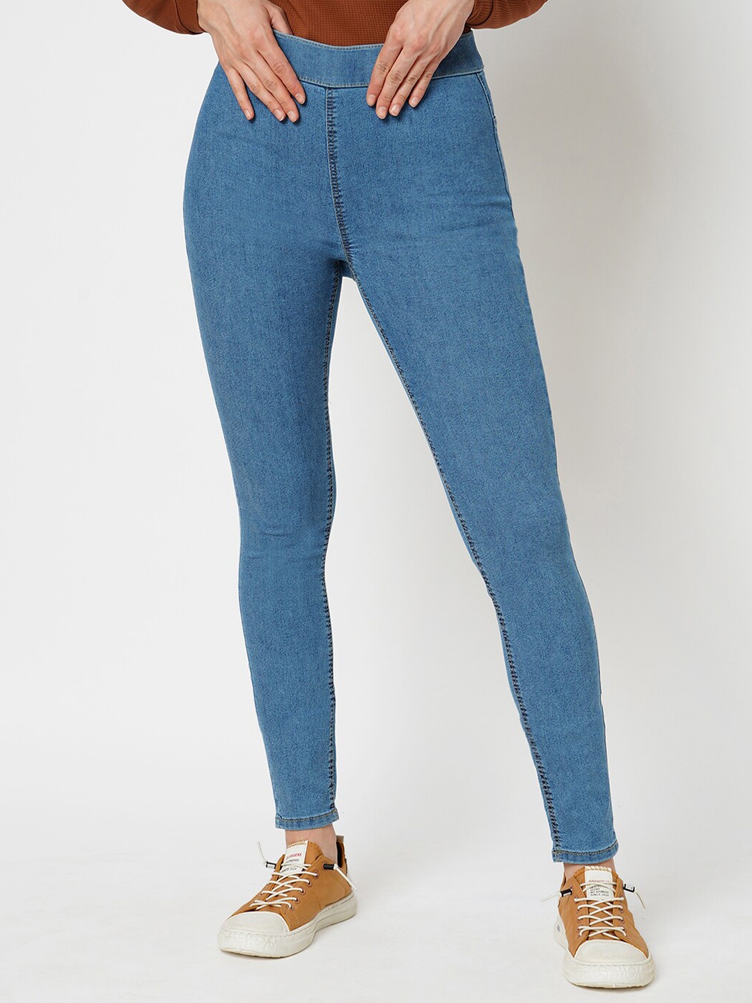 

ONLY Skinny Fit Washed Denim Jeggings, Blue