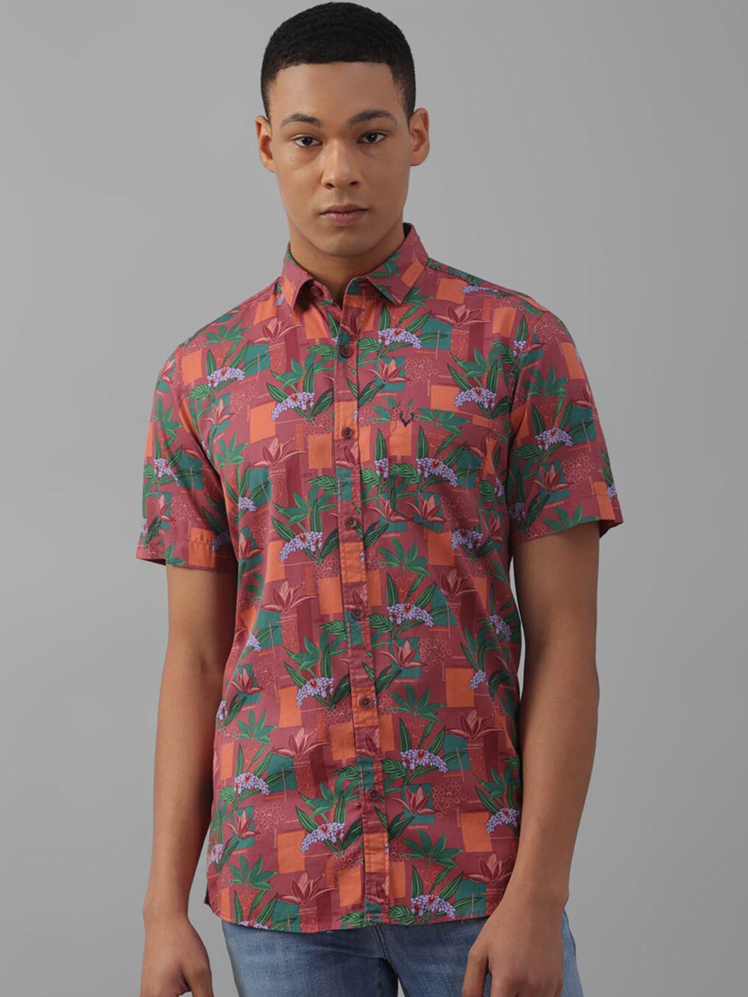 

Allen Solly Floral Printed Pure Cotton Casual Shirt, Mauve
