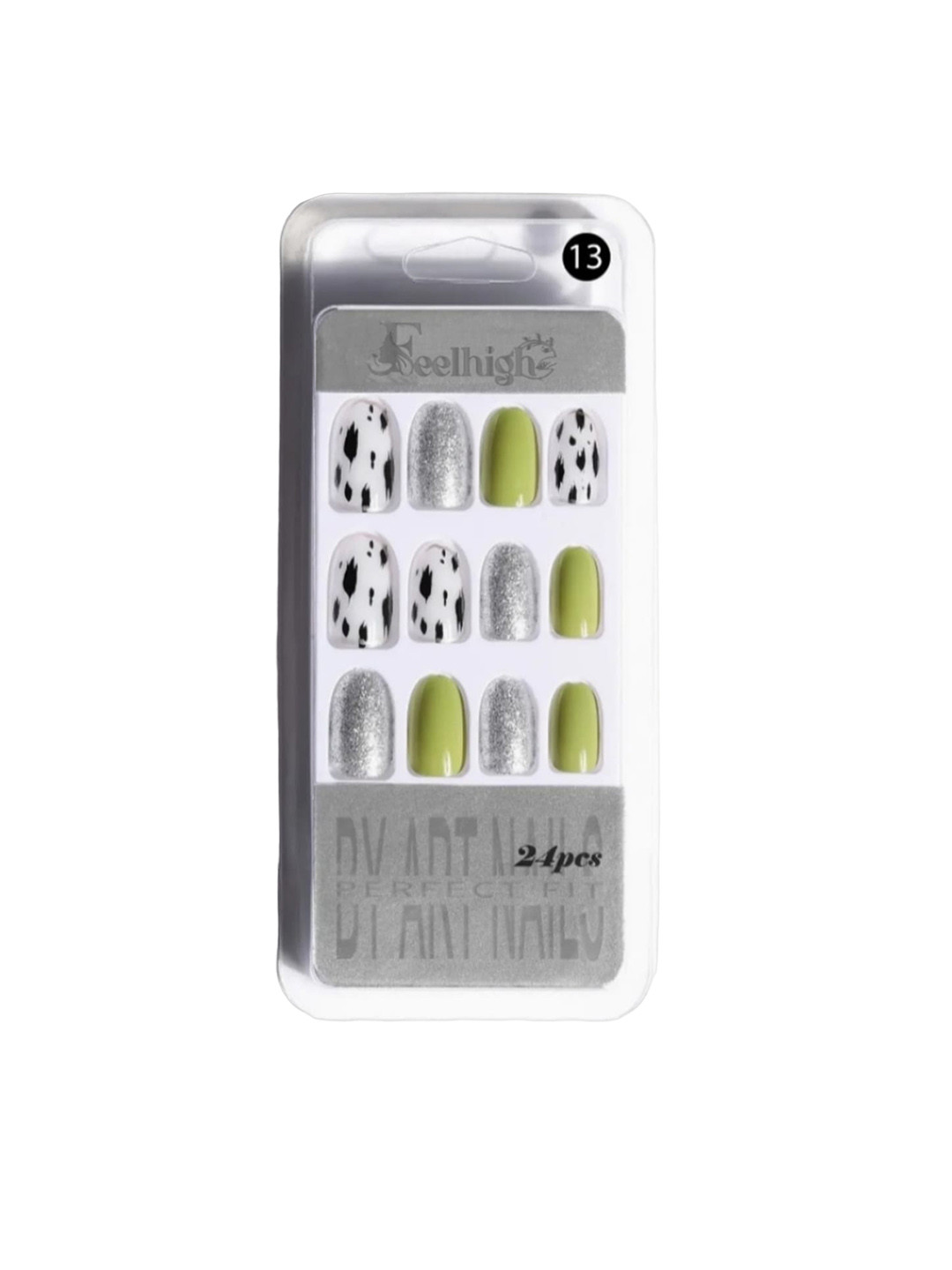 

FEELHIGH Perfect Fit 24Pcs Artificial Nails, Green