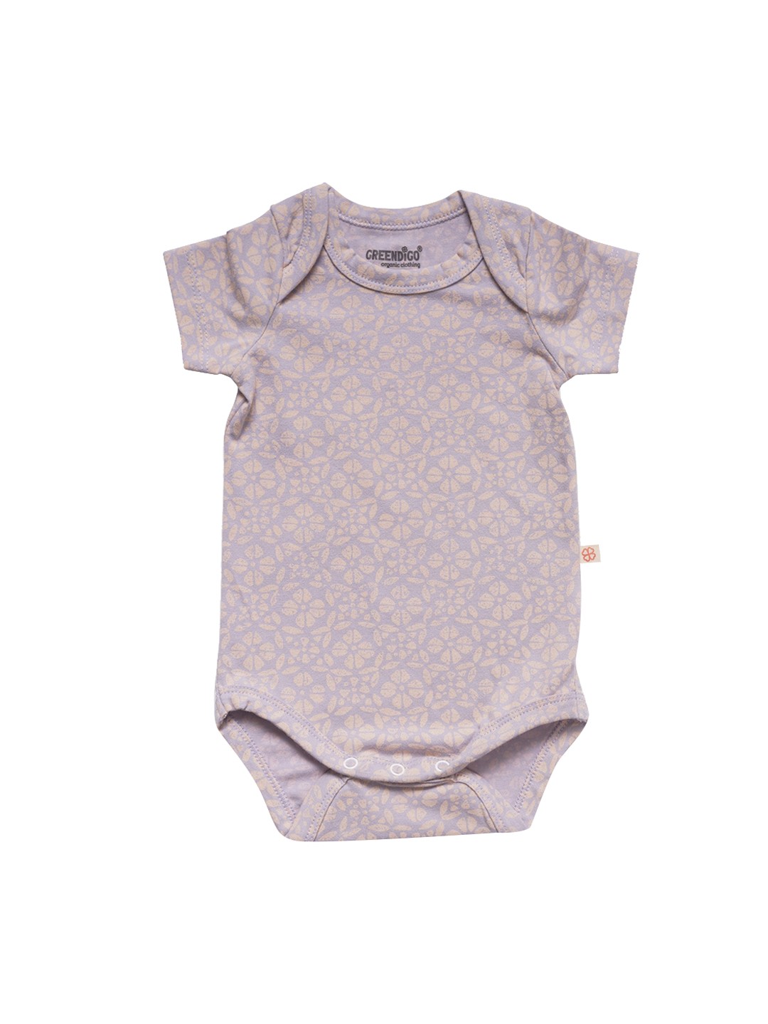 

GREENDIGO Infants Printed Organic Cotton Bodysuit, Lavender