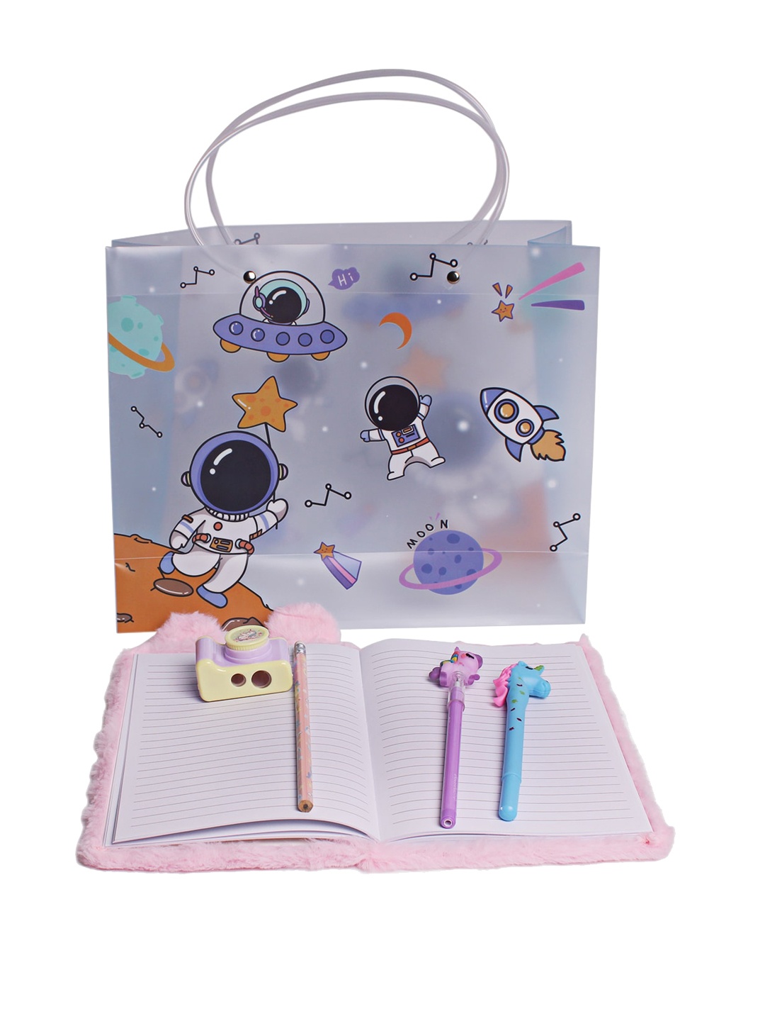 

DukieKooky Set Of 6 Bunny Notebook With Pencil, Pink