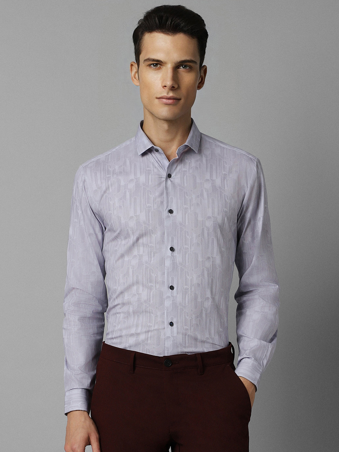 

Louis Philippe Sport Men Purple Slim Fit Printed Casual Shirt