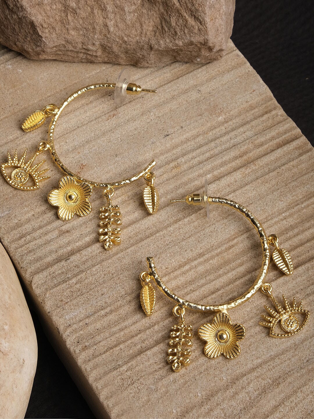 

XPNSV Gold-Plated Half Hoop Earrings