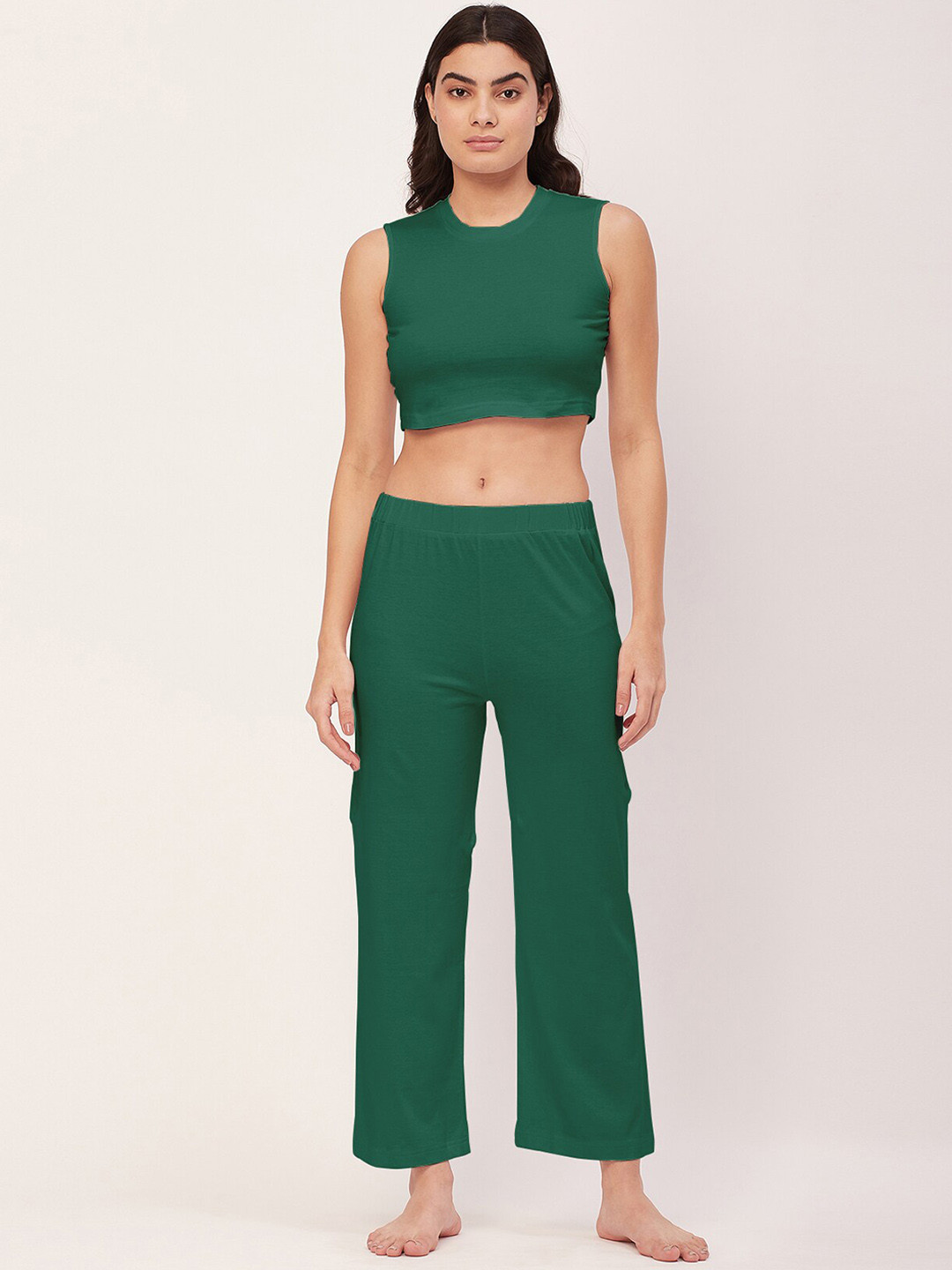 

Moomaya Crop Top With Trousers, Green