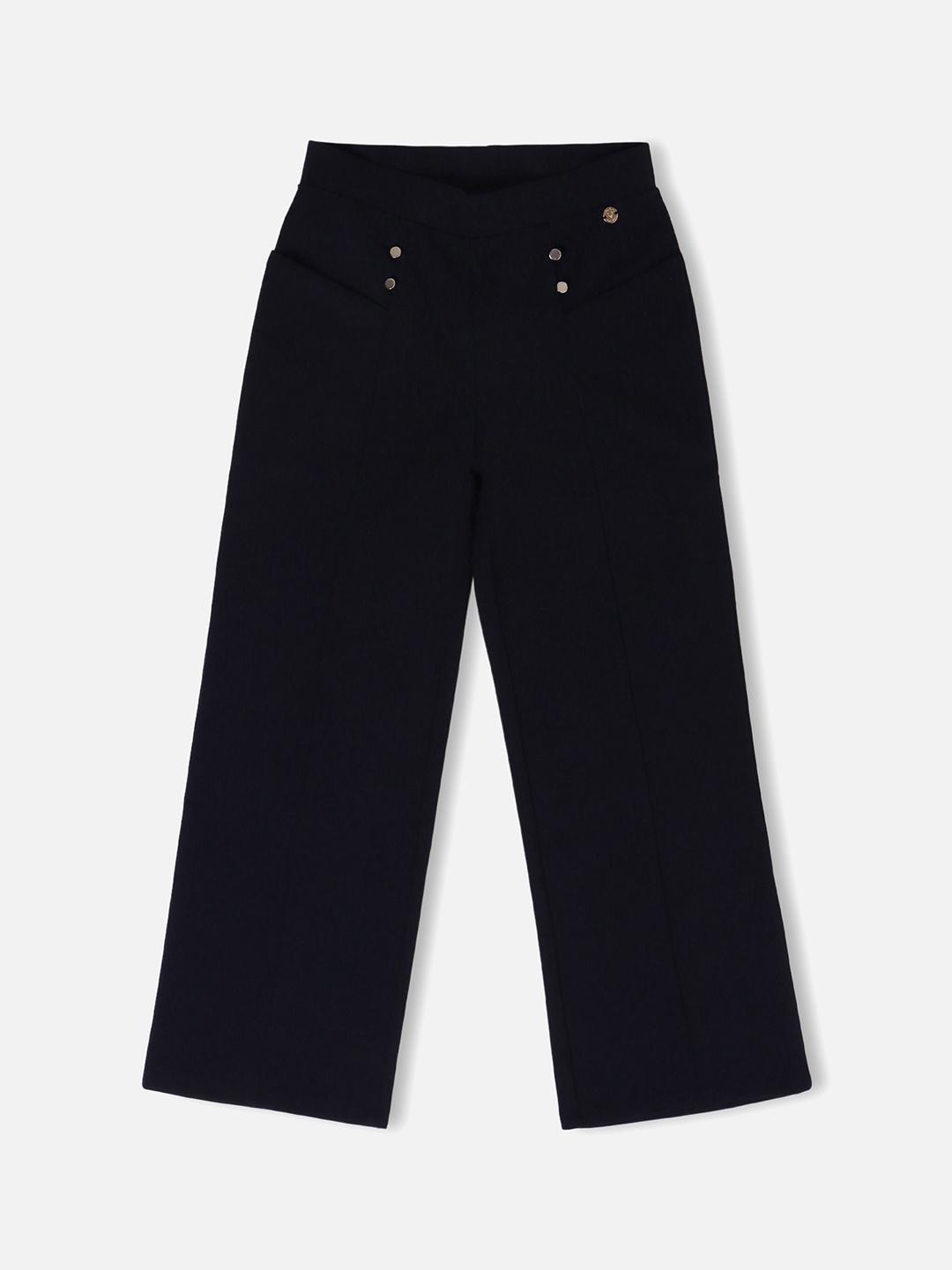

Allen Solly Junior Girls Smart Cotton Parallel Trousers, Navy blue