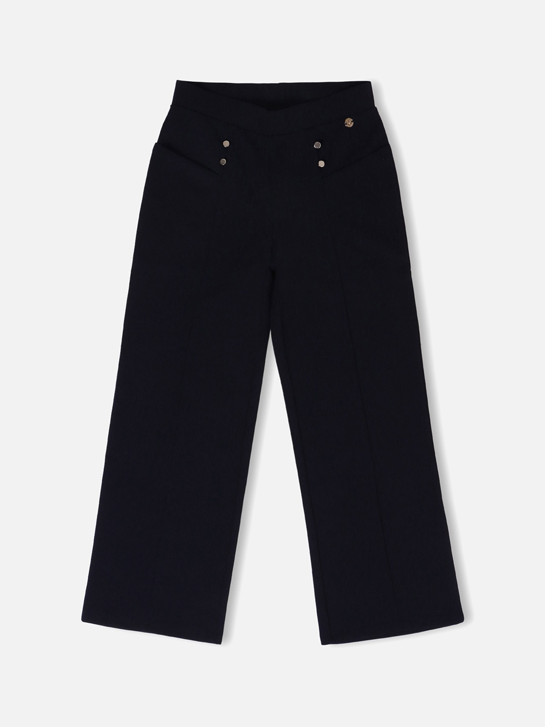 

Allen Solly Junior Girls Smart Cotton Parallel Trousers, Navy blue