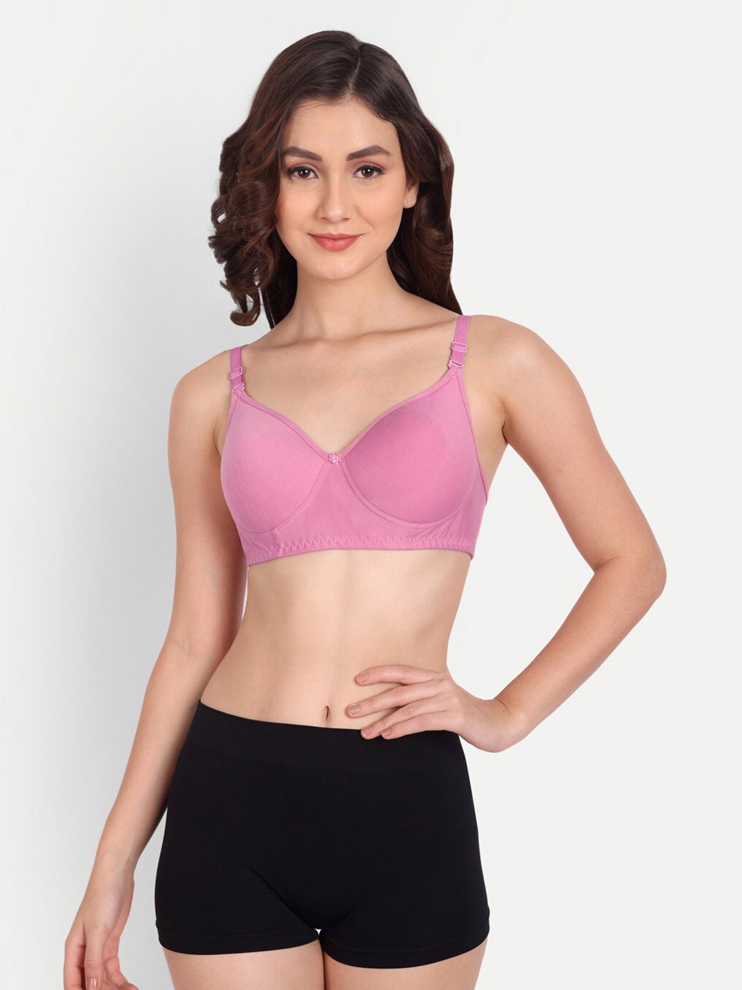 

Liigne Full Coverage All Day Comfort Cotton Everyday Bra, Purple