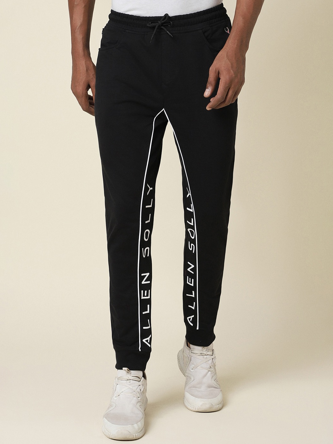 

Allen Solly Tribe Men Smart Mid Rise Trousers, Black