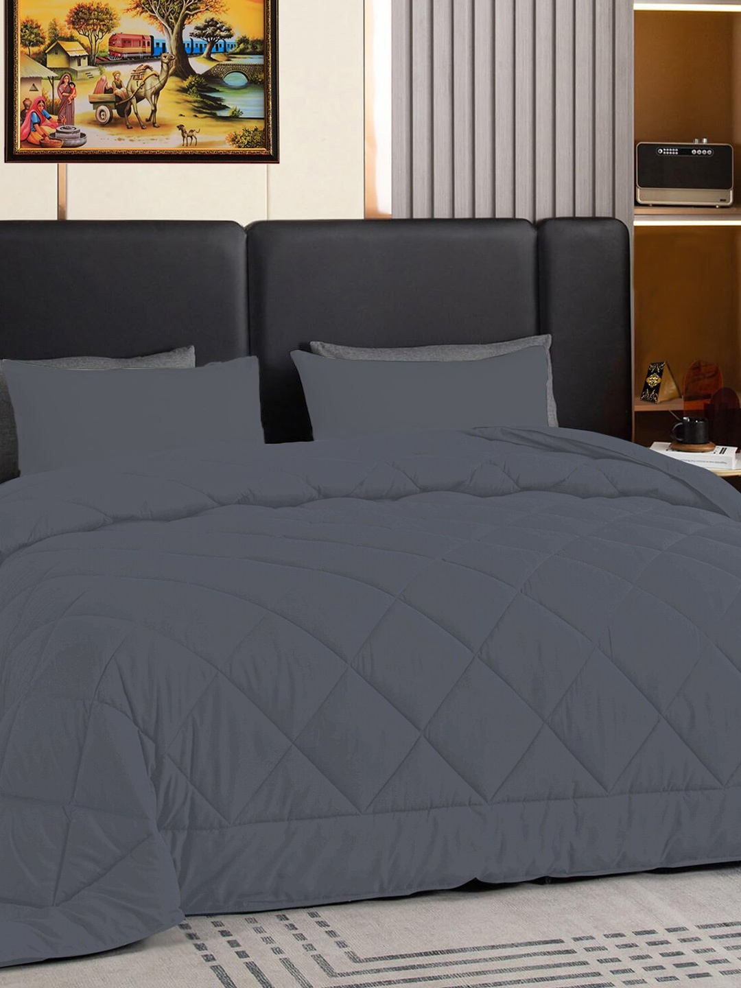 

Adbeni Grey Cotton AC Room 300 GSM Single Bed Comforter