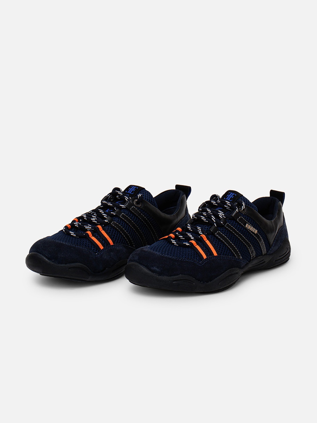 

EZOK Men Leather Antibacterial Sneakers, Navy blue