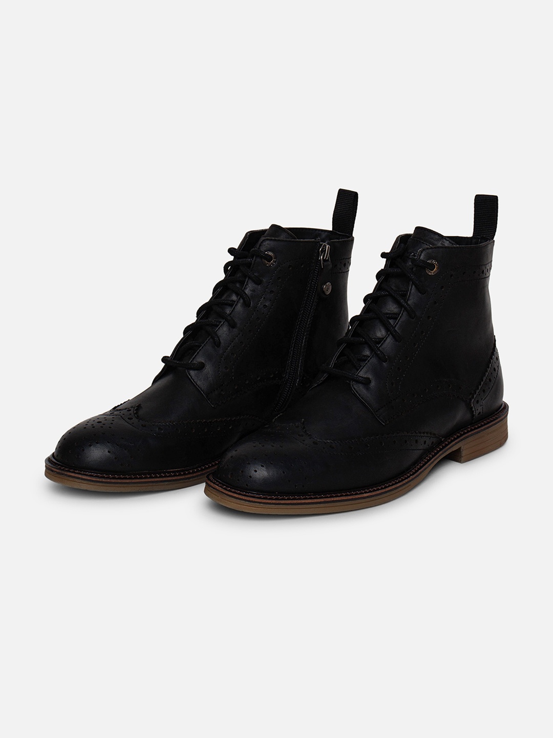 

EZOK Men Mid Top Leather Regular Boots, Black