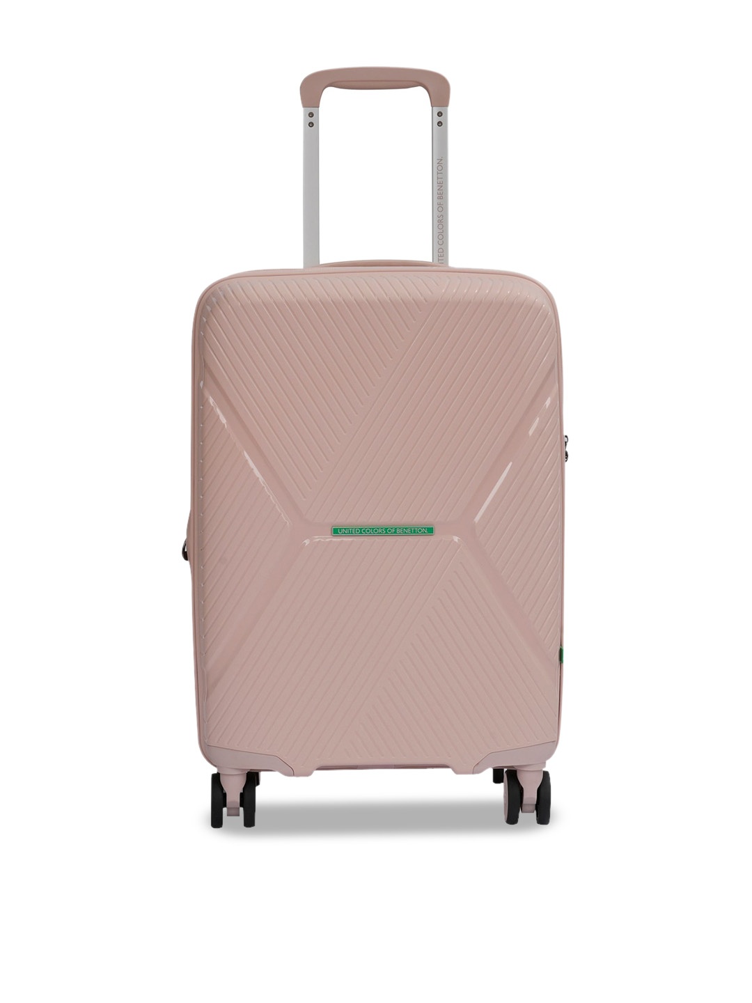 

United Colors of Benetton Textured Hard-Sided Large Check-In Trolley Suitcase - 115 L, Pink