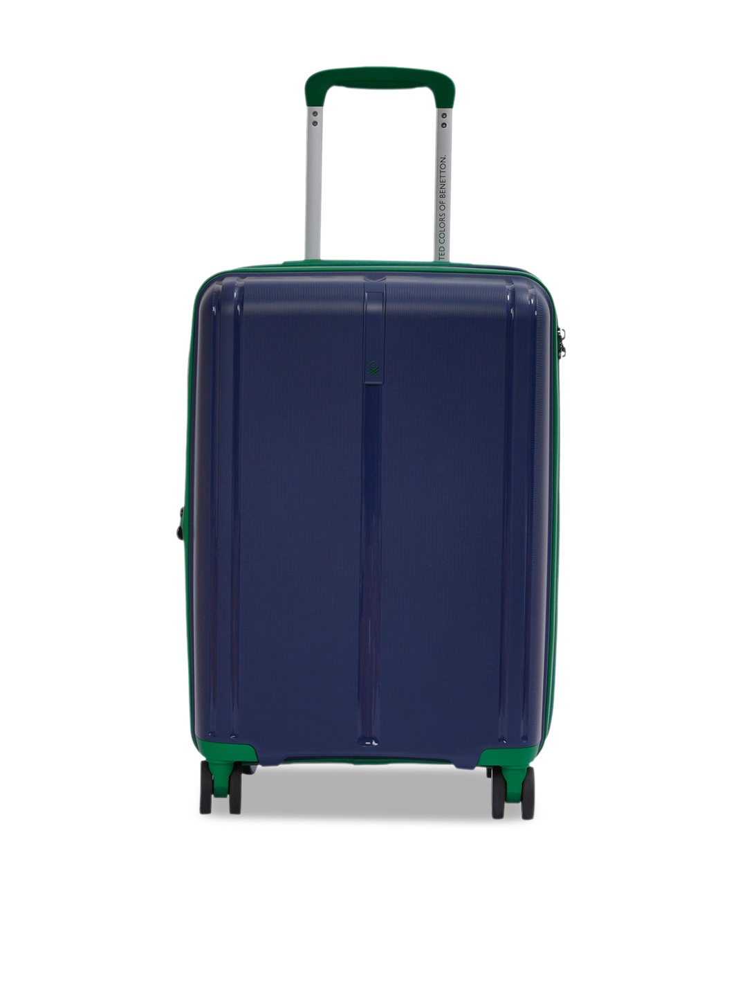 

United Colors of Benetton Textured Medium Hard Case Trolley Bag, Navy blue