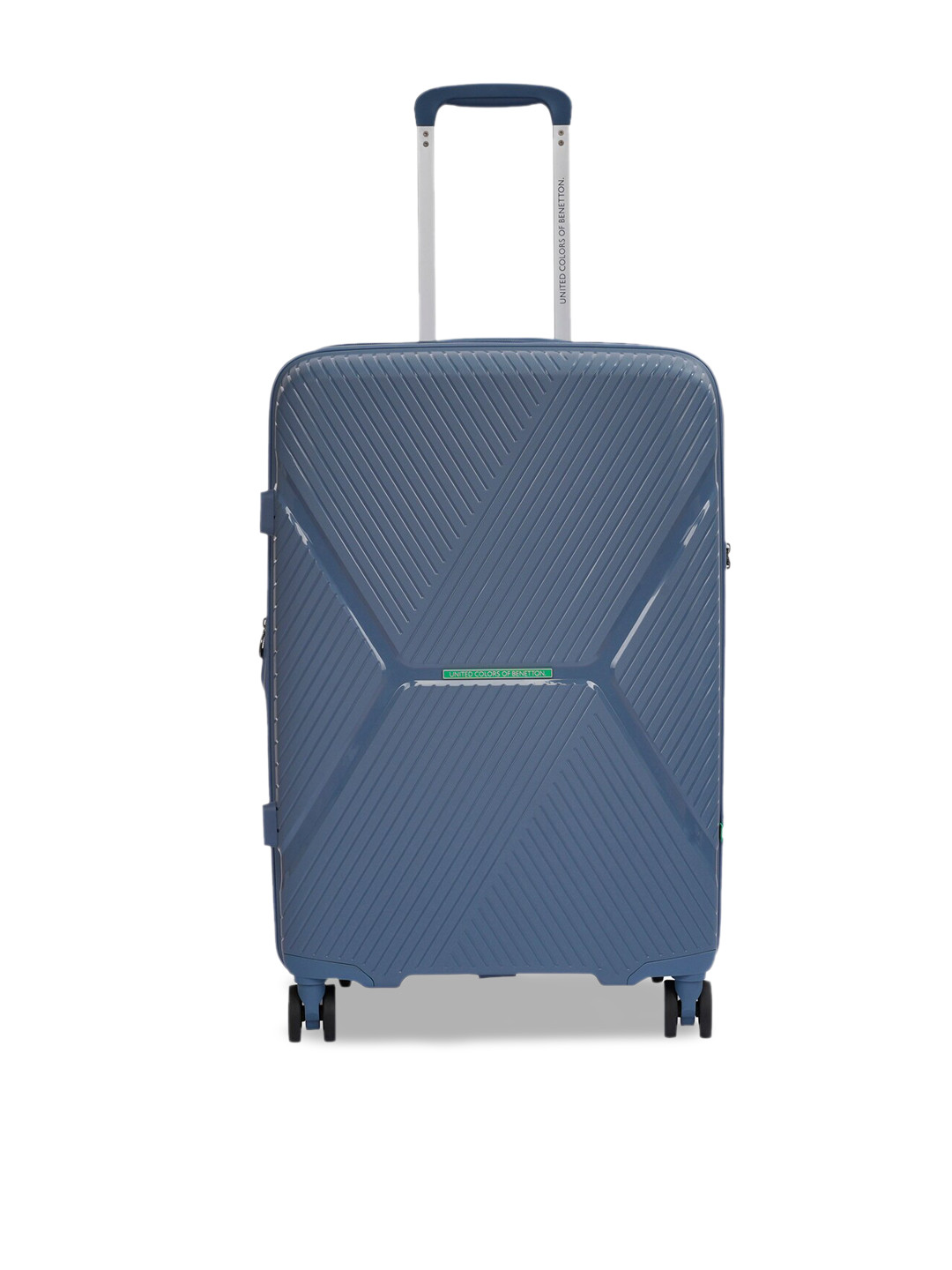 

United Colors of Benetton Textured Hard-Sided Cabin Trolley Suitcase, Blue